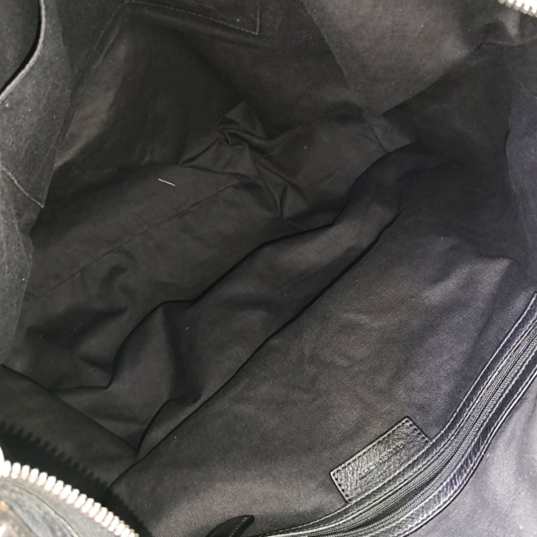 Calfskin Top Handle Bag Black
