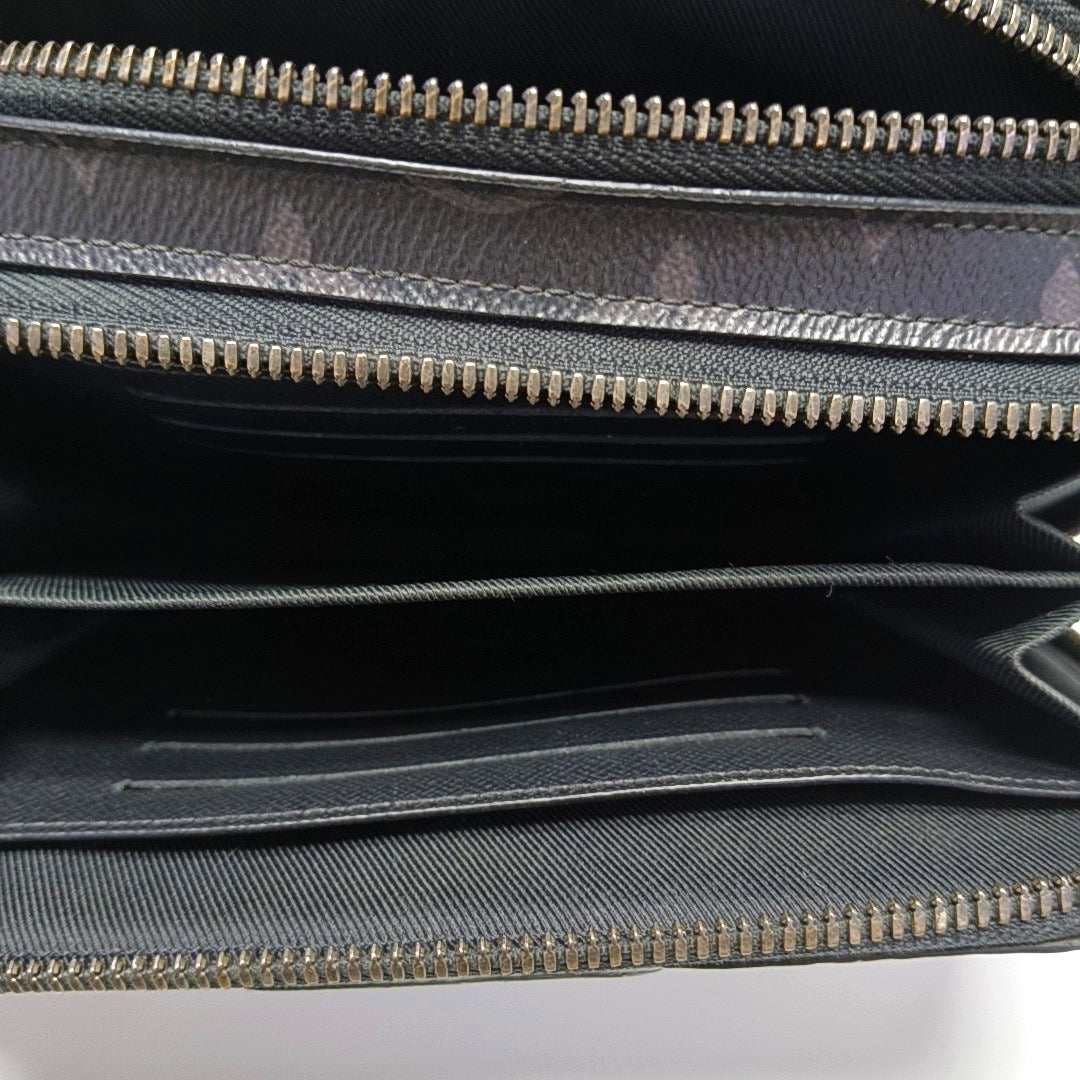 ALPHA Monogram Coated Canvas Black