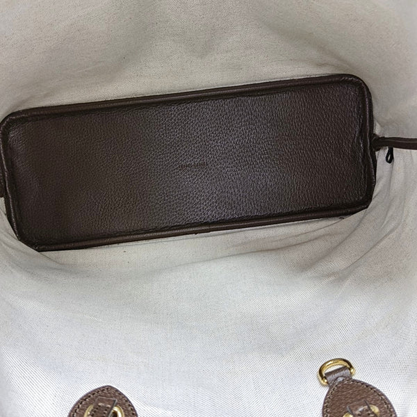 Monogram Coated Canvas Top Handle Bag Beige
