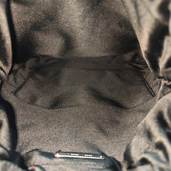 Silk Satin Shoulder Bag Black