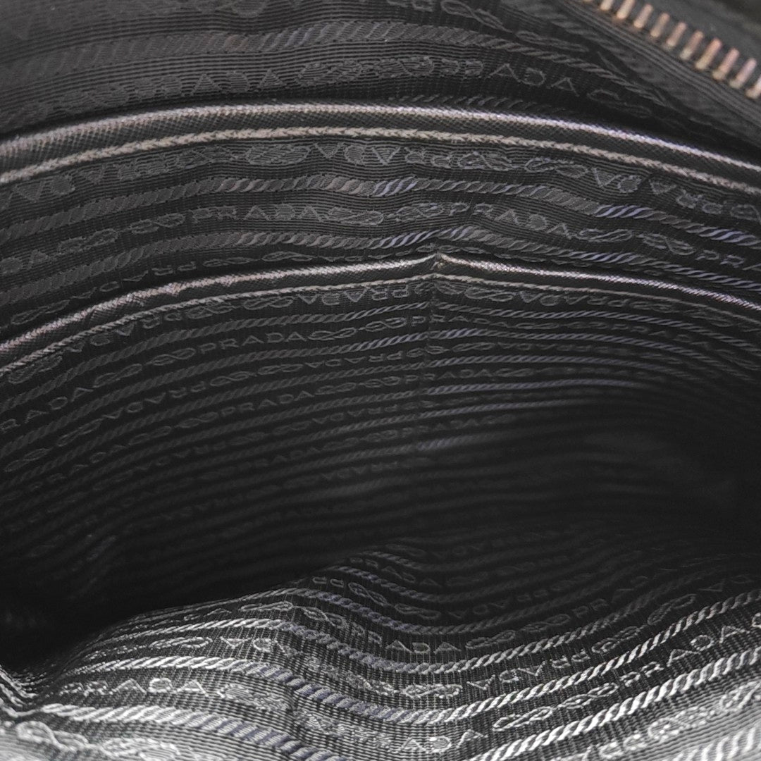 Nylon Top Handle Bag Black