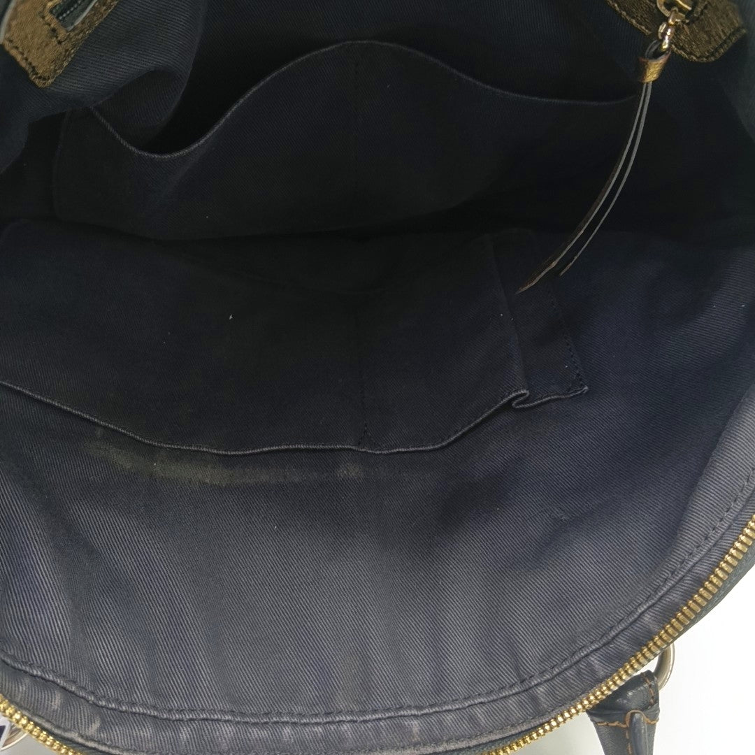 Canvas Top Handle Bag Black
