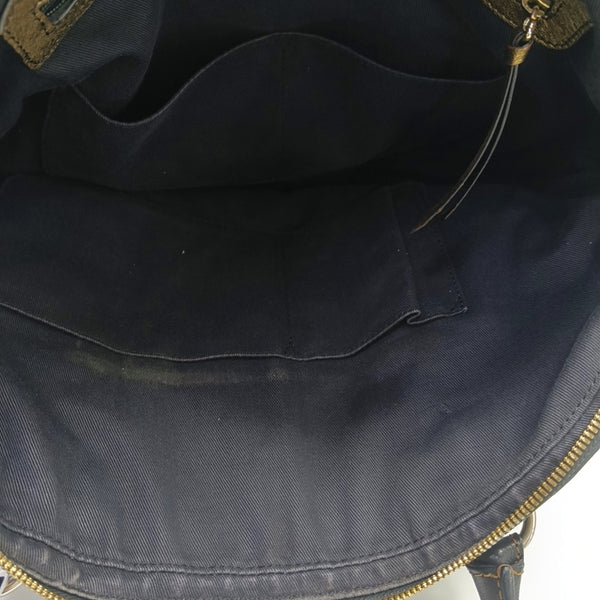 Canvas Top Handle Bag Black