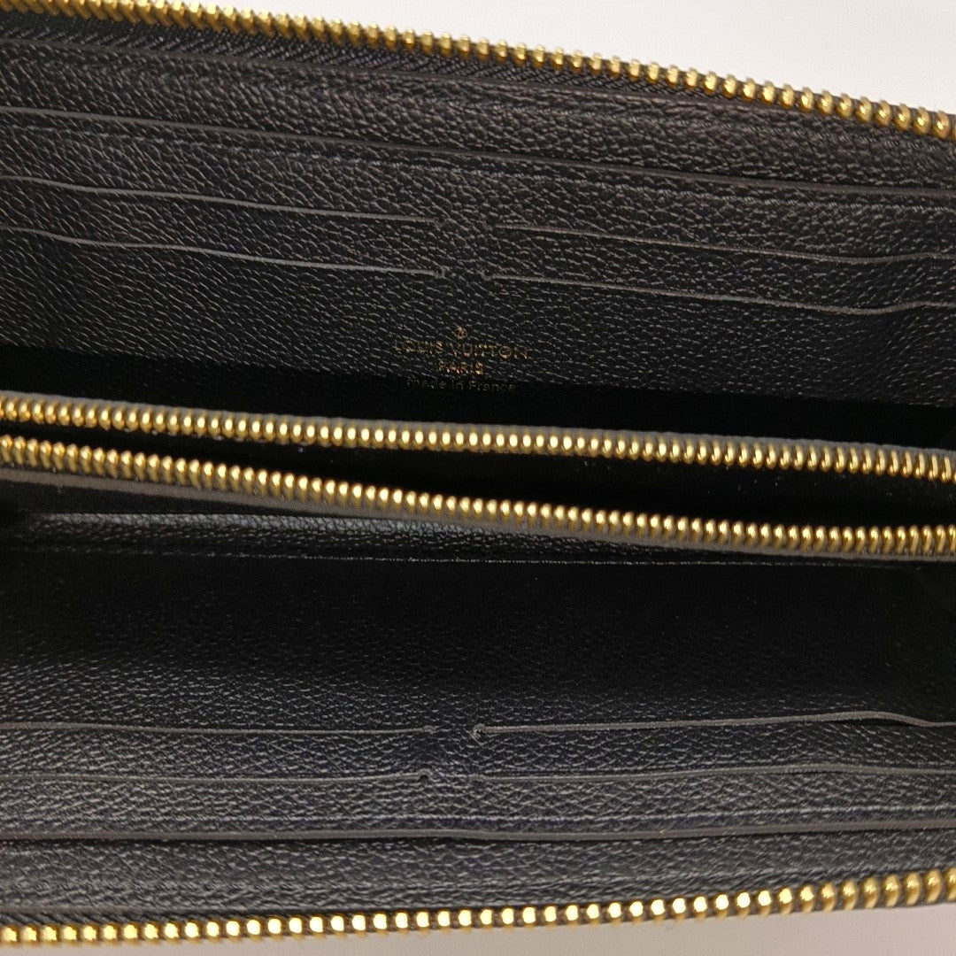 CLÉMENCE Monogram Calfskin Black Wallet