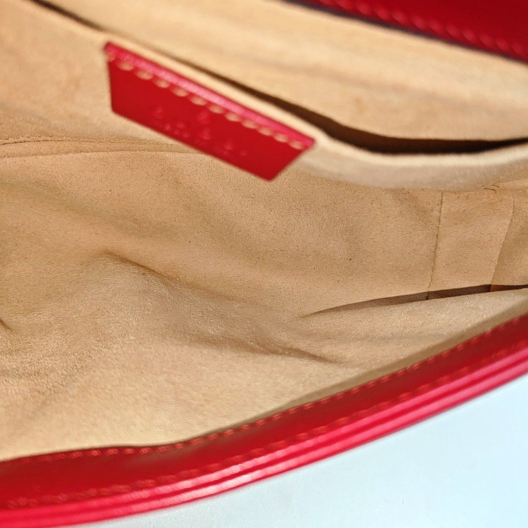 GG Marmont Small Quilted Calfskin Red