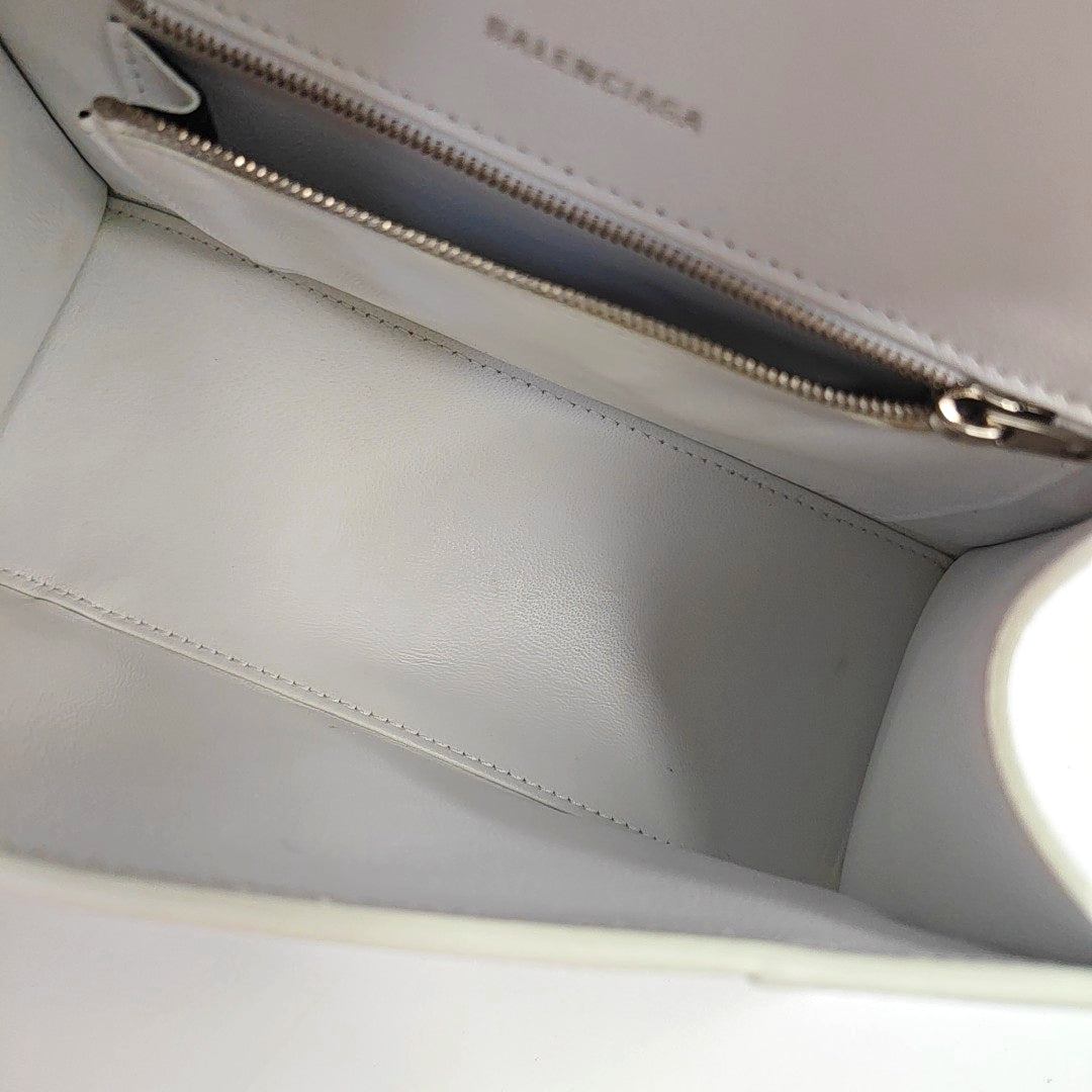 Hourglass S Calfskin White