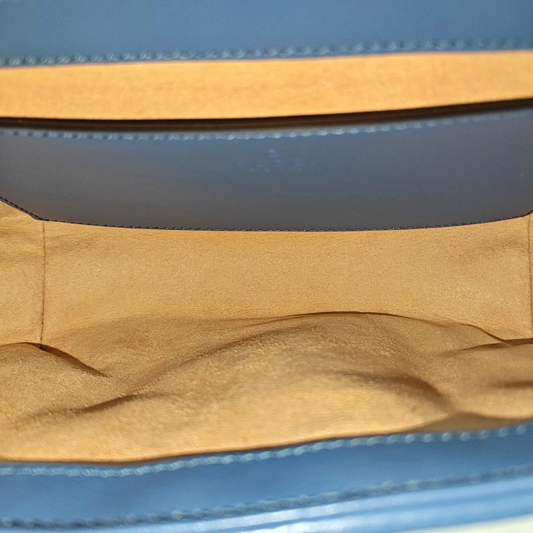 GG Marmont Small Quilted Calfskin Blue