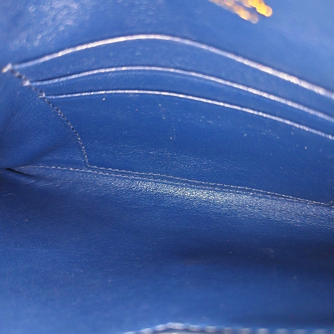 Envelope Wallet Calfskin Blue Wallet