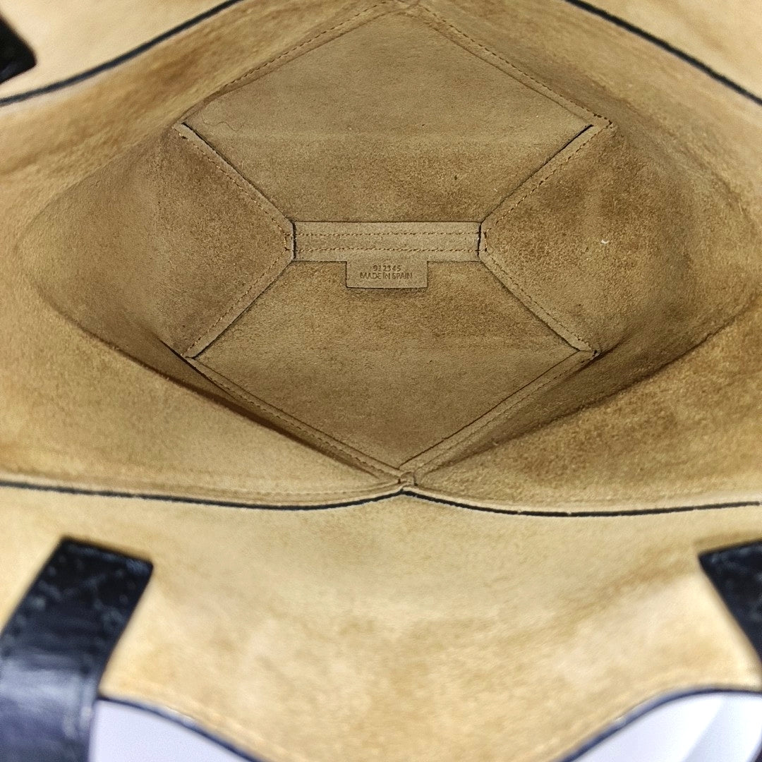 Puzzle Fold Mini Calfskin Black