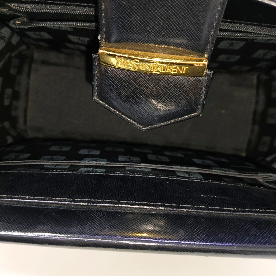 Calfskin Top Handle Bag Black