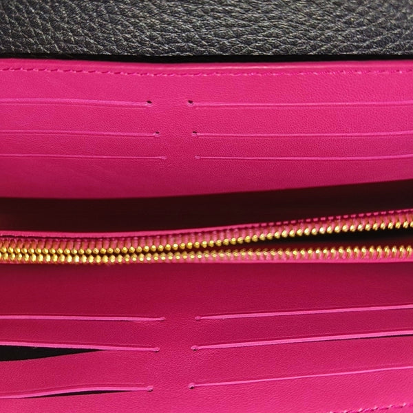CAPUCINES Mini Monogram Calfskin Black Wallet