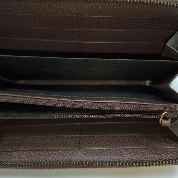 Monogram Coated Canvas Wallet Brown