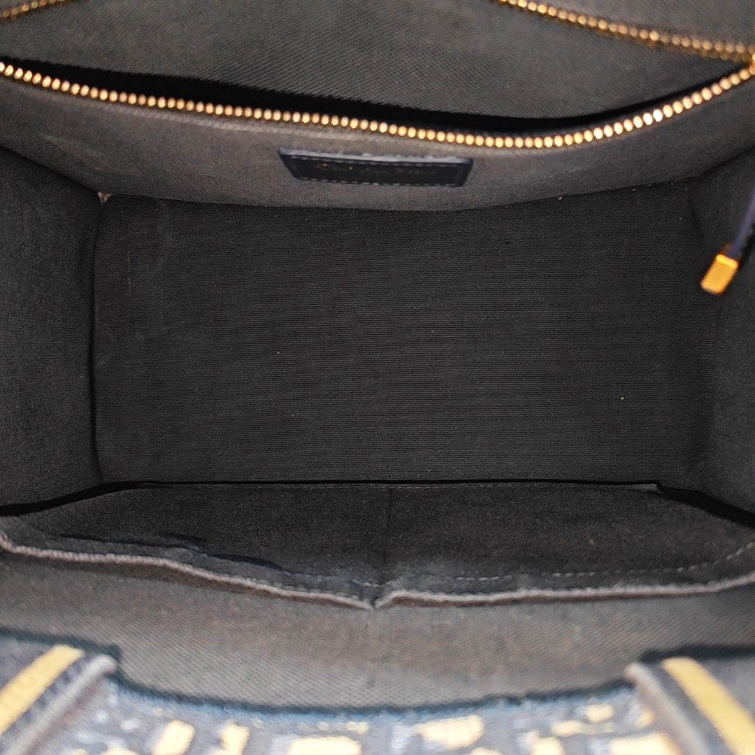 Book Tote Small Oblique Canvas Blue