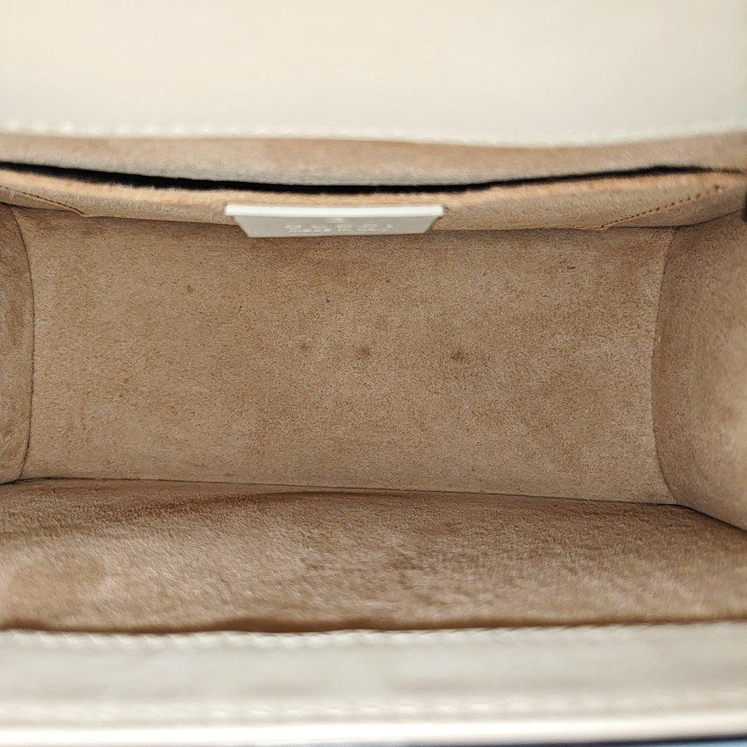 Sylvie Mini Calfskin White