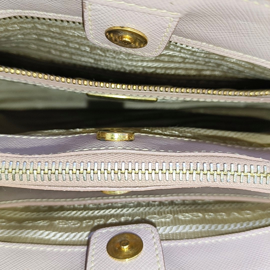 Galleria Large Saffiano Calfskin Beige