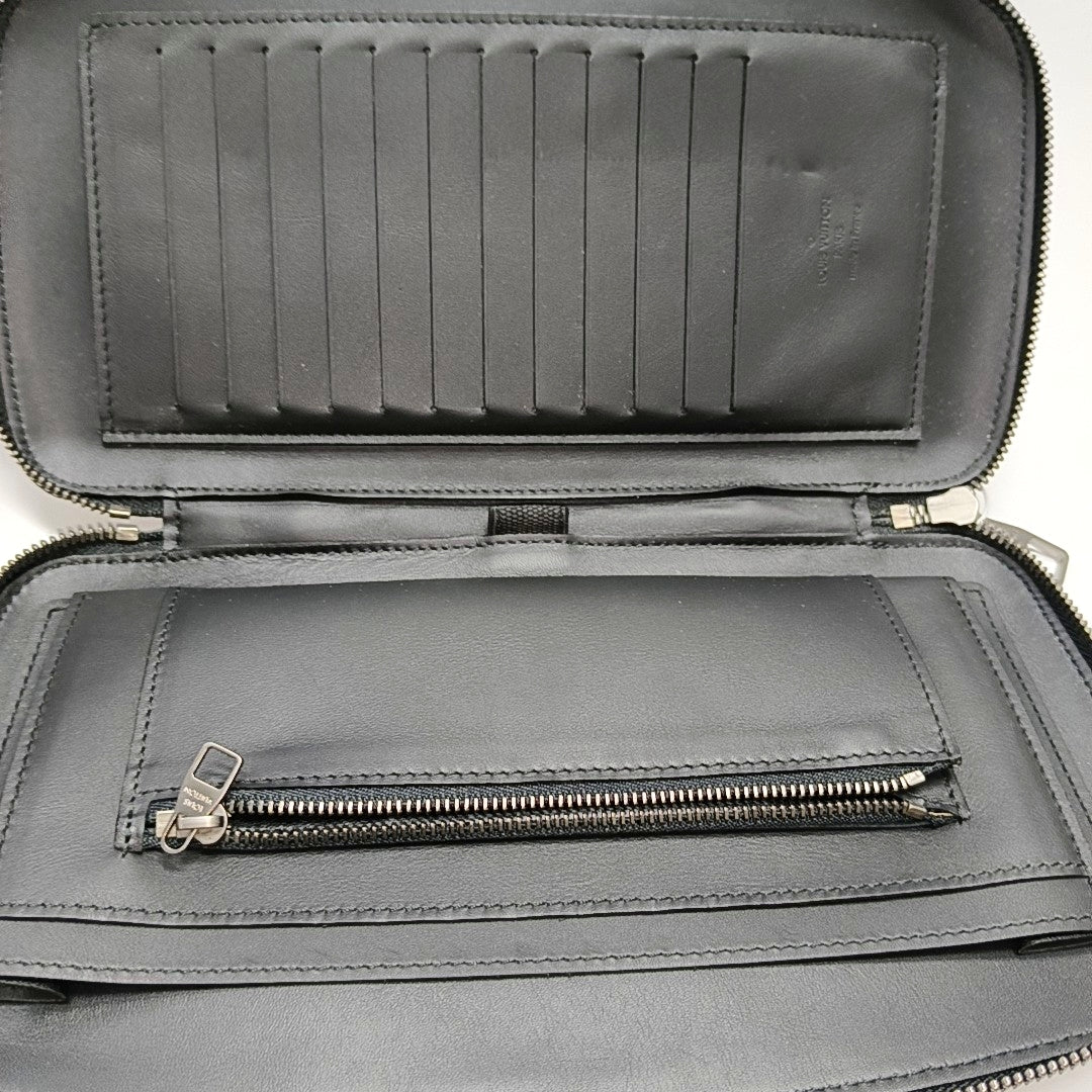 ATOLL Damier Graphite Calfskin Black