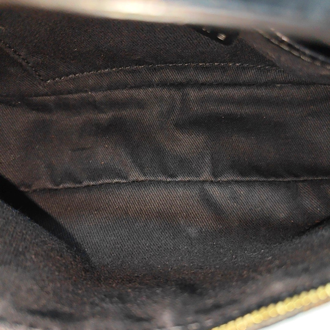 Coated Canvas Top Handle Bag Mini Black