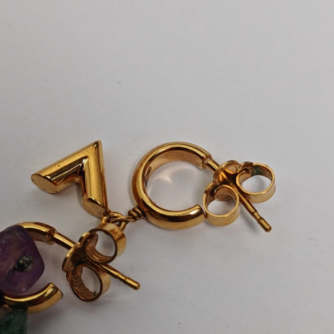Metal Gold Stud Earrings