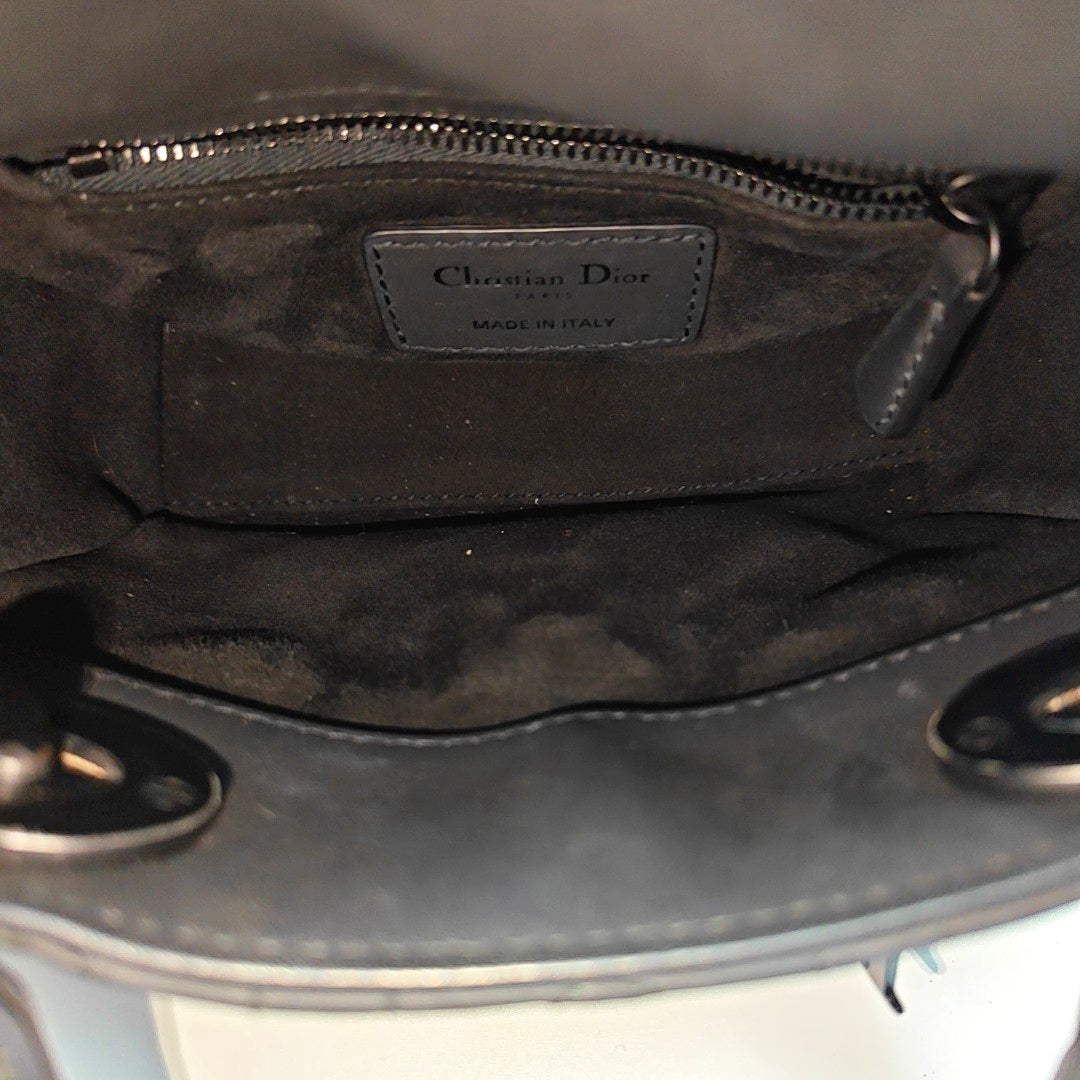 Lady Dior Mini Cannage Lambskin Black