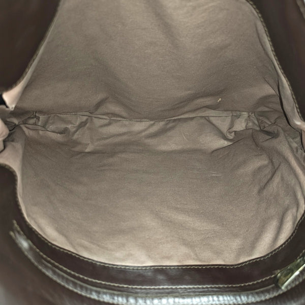 Calfskin Shoulder Bag Brown