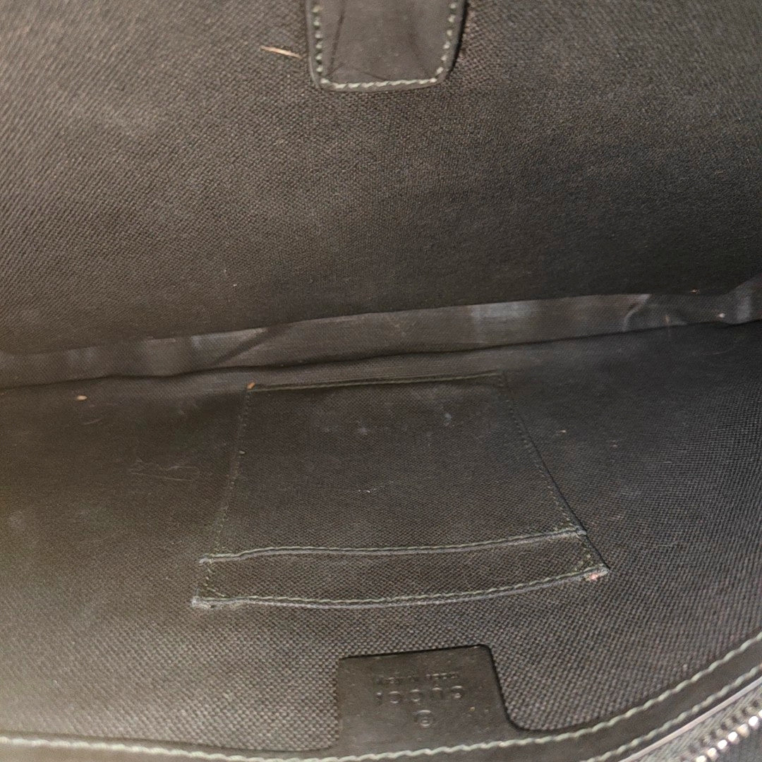 Monogram Coated Canvas Shoulder Bag Black