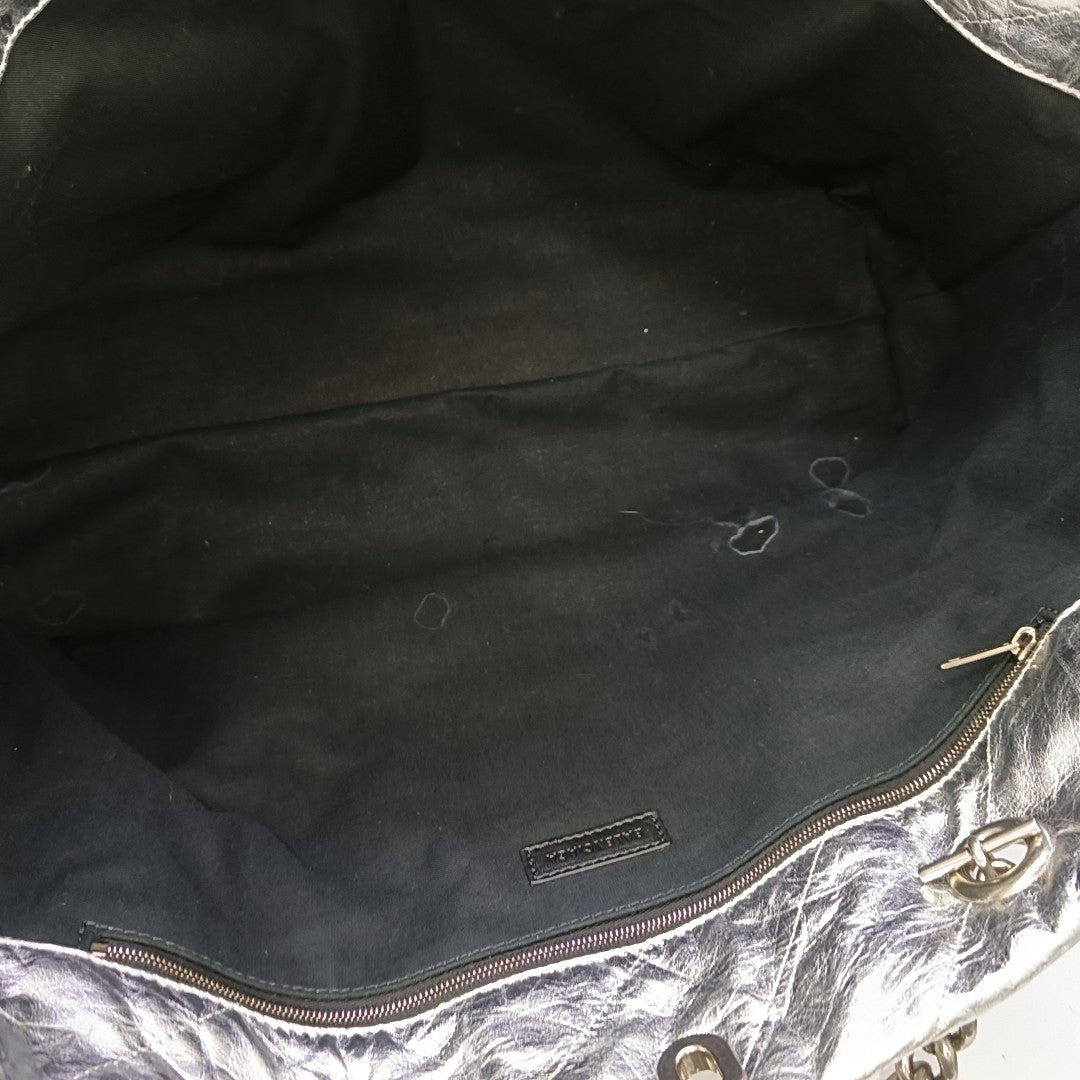Crush Large Quilted Calfskin Silver
