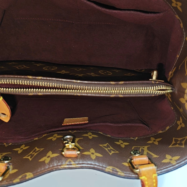 MONTAIGNE MM Monogram Coated Canvas Brown