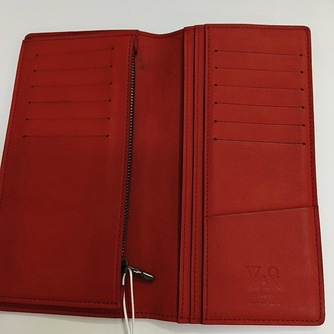 BRAZZA Damier Calfskin Red Wallet