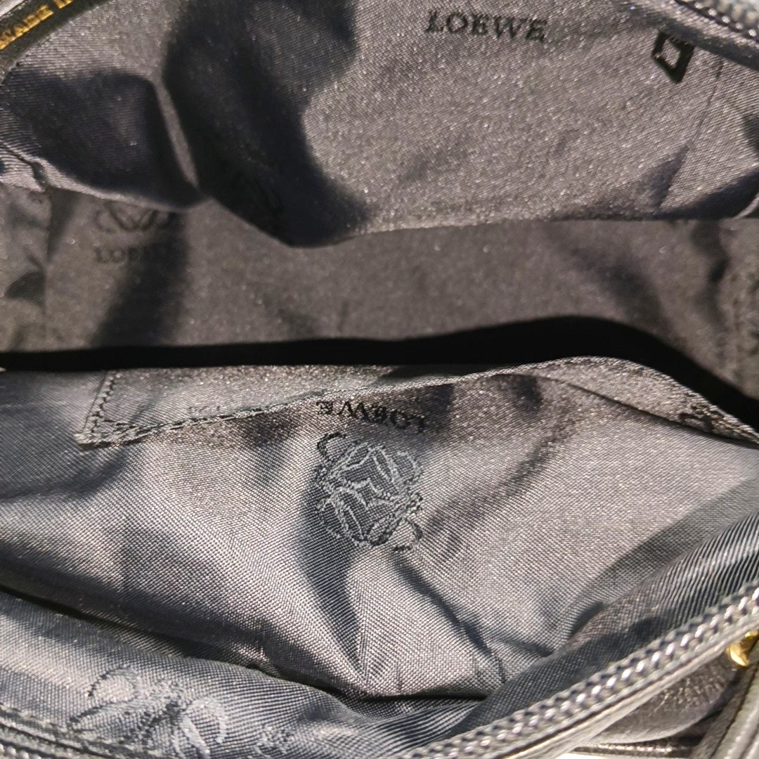 Calfskin Top Handle Bag Black