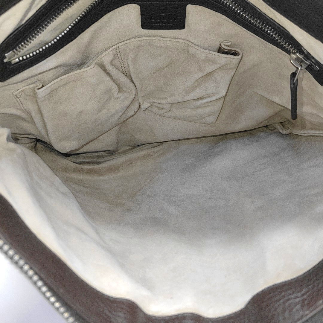 Calfskin Shoulder Bag Brown