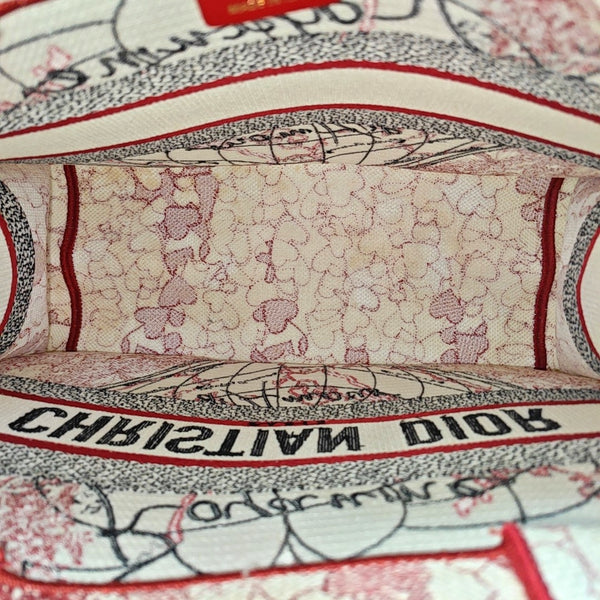 Book Tote Medium Fabric Red