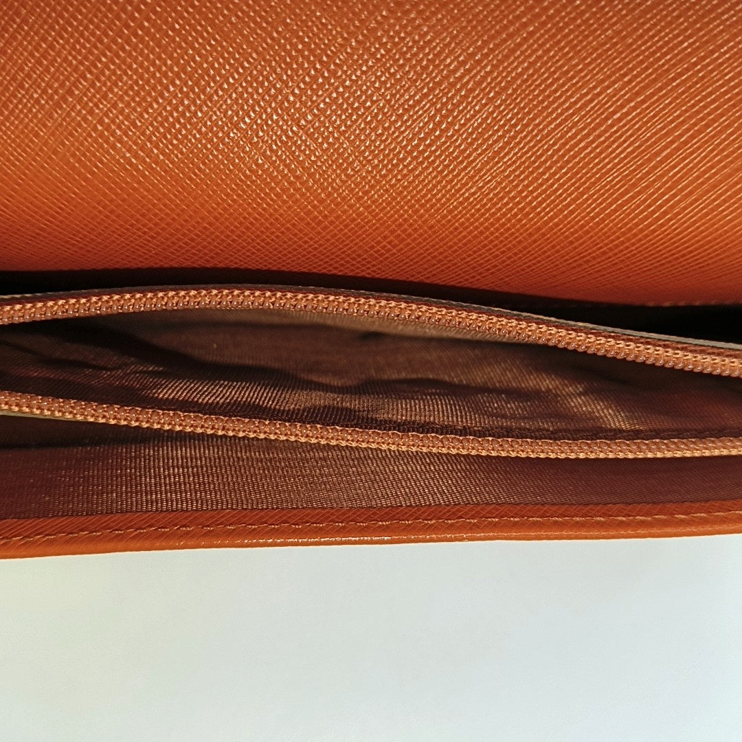 Vara Calfskin Orange Wallet
