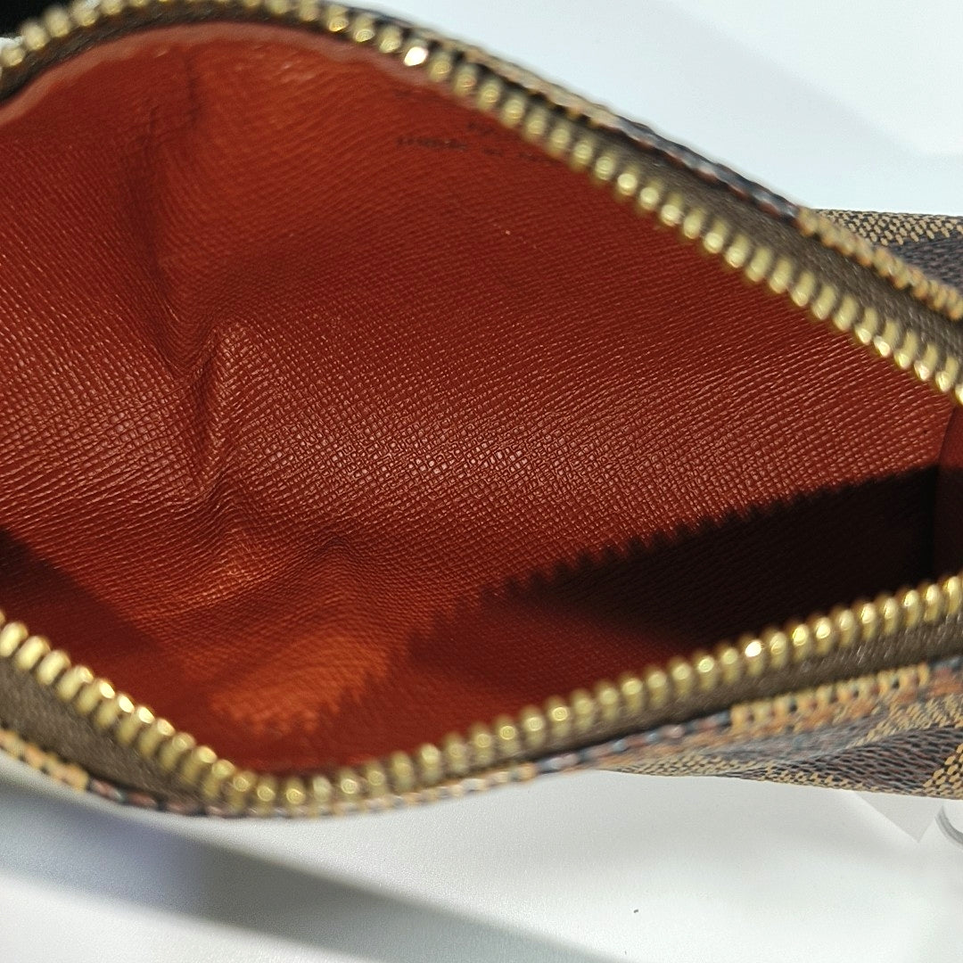 PAPILLON Mini Damier Ebene Coated Canvas Brown