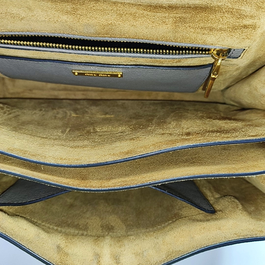 Calfskin Shoulder Bag Gray