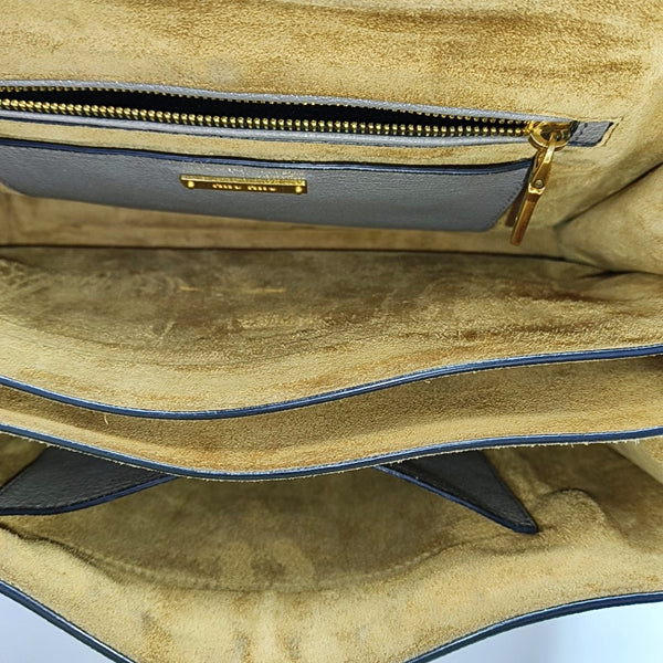 Calfskin Shoulder Bag Gray