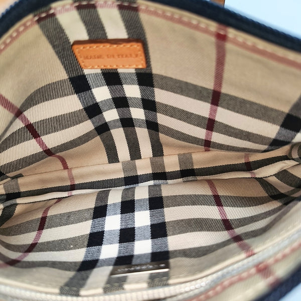 Fabric Top Handle Bag Blue