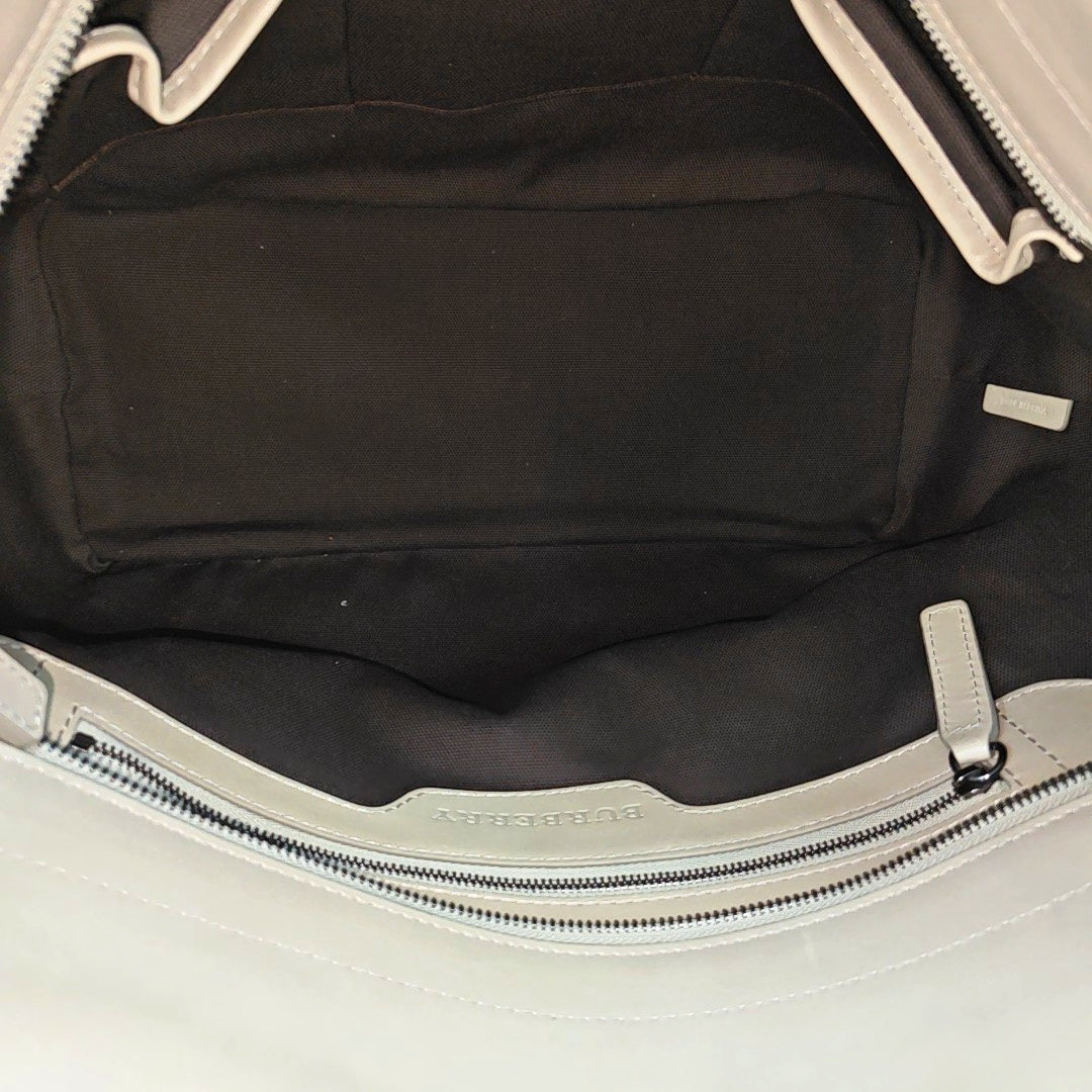 Coated Canvas Top Handle Bag Gray