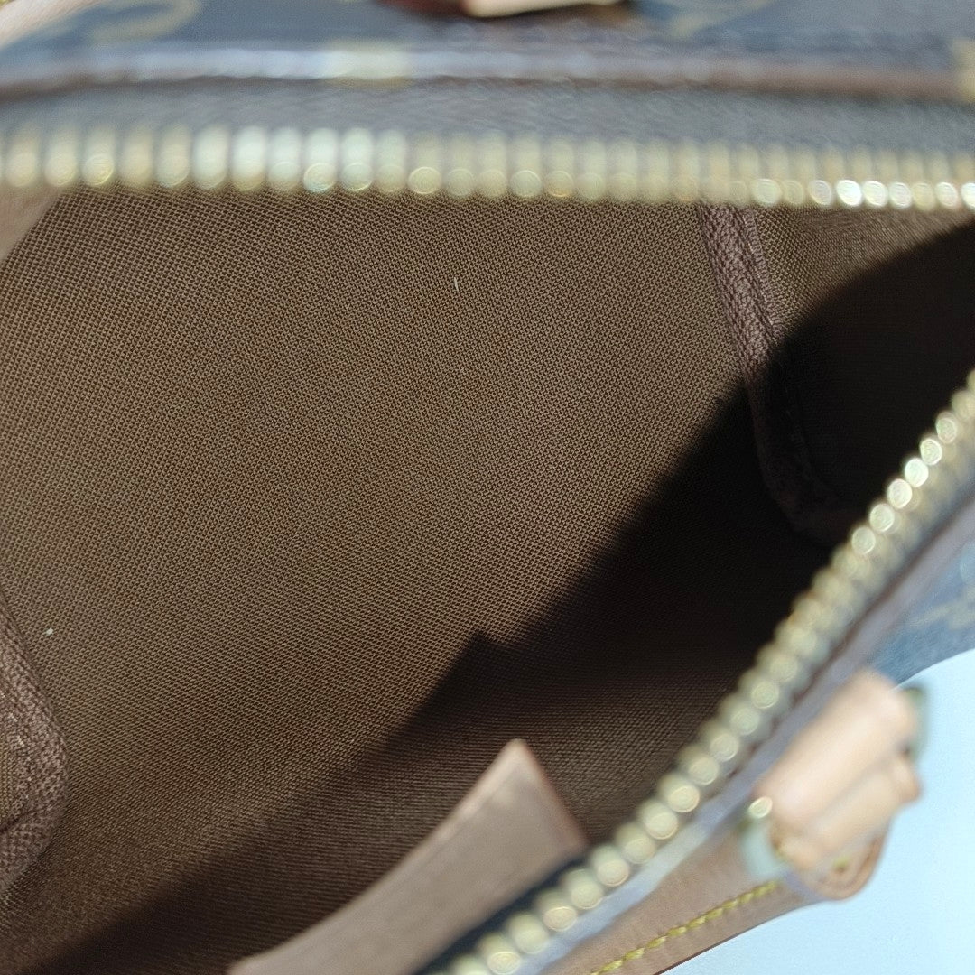 SPEEDY Nano Monogram Coated Canvas Brown