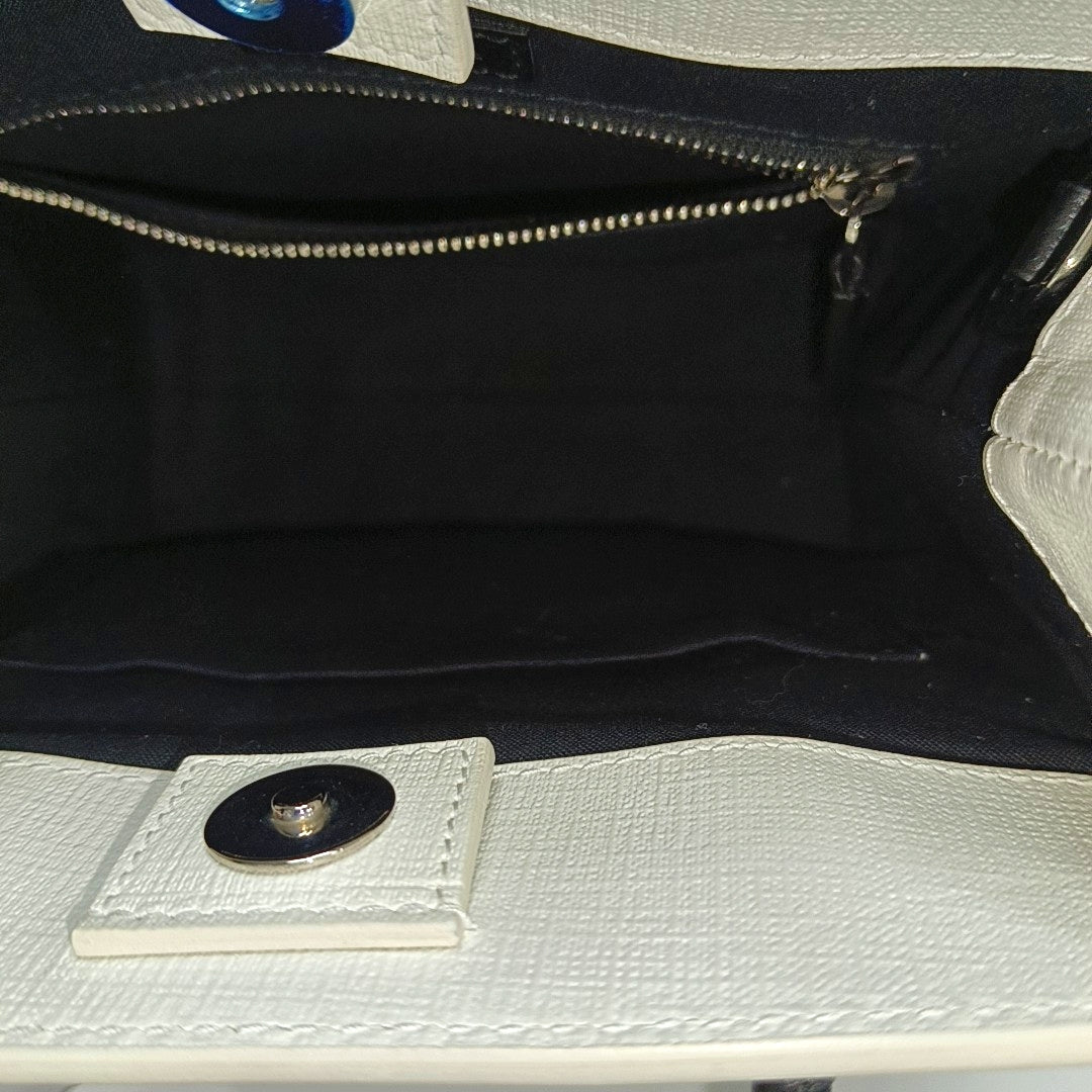 Shopping Bag Super Mini Calfskin White