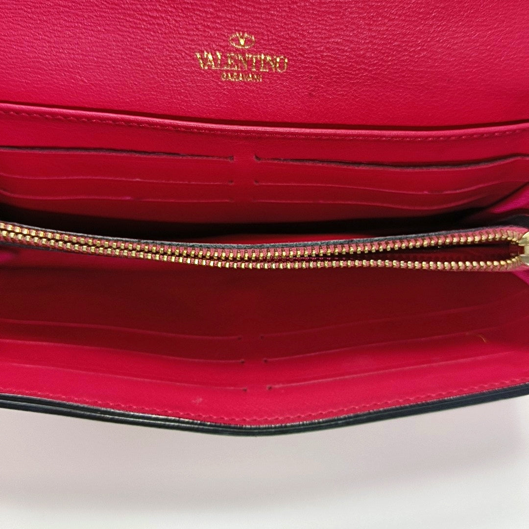 Rockstud Calfskin Red