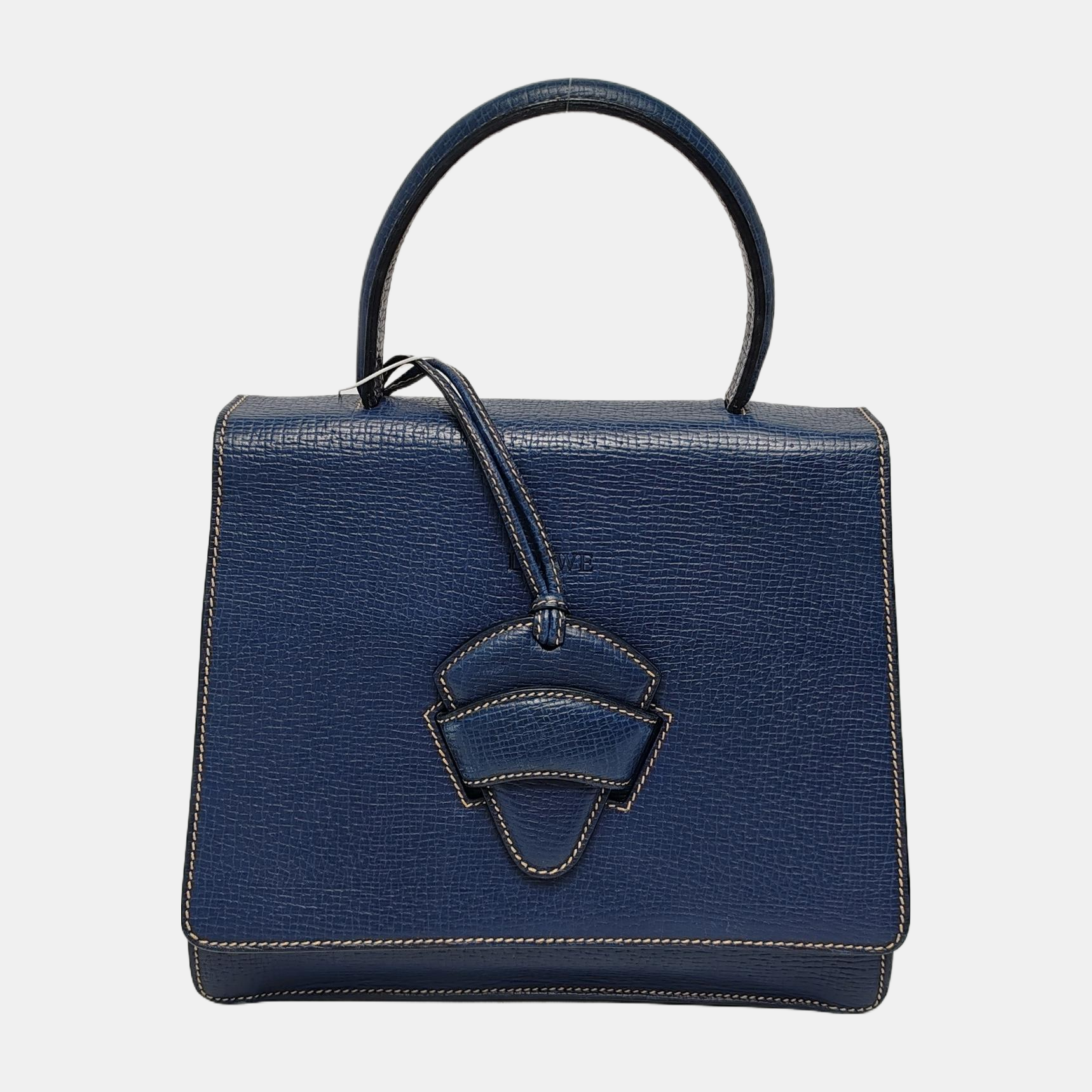Authenticated pre-owned  Barcelona Calfskin Blue - Top Handle Bag at Looply