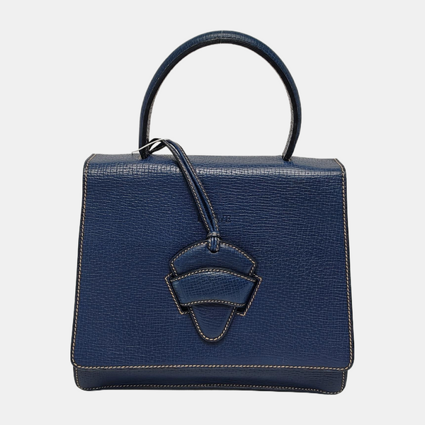 Authenticated pre-owned  Barcelona Calfskin Blue - Top Handle Bag at Looply