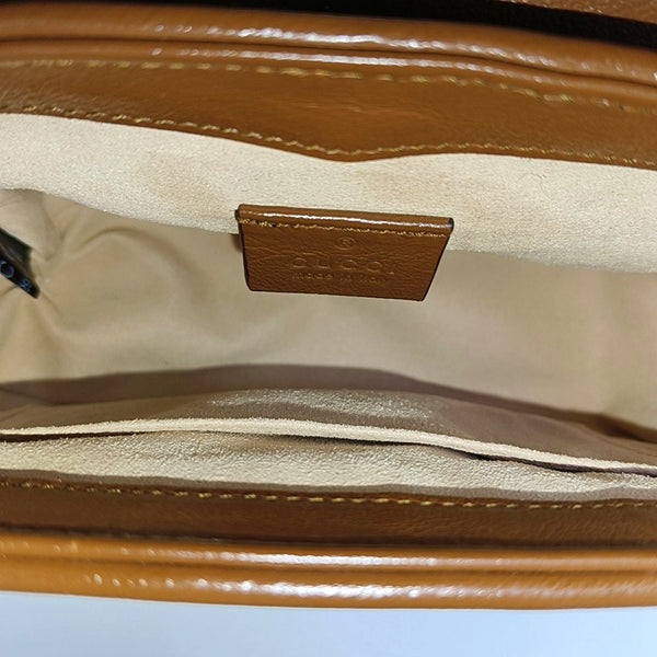 GG Marmont Mini Quilted Calfskin Brown