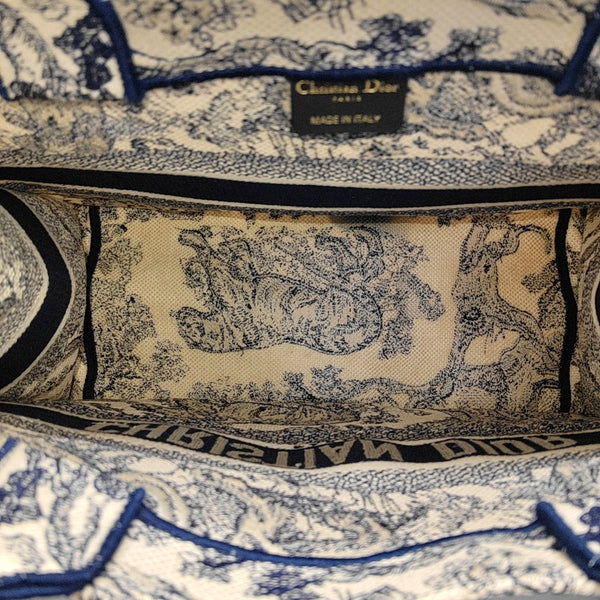 Authenticated pre-owned  Book Tote Medium Canvas Blue - Tote Bag at Looply