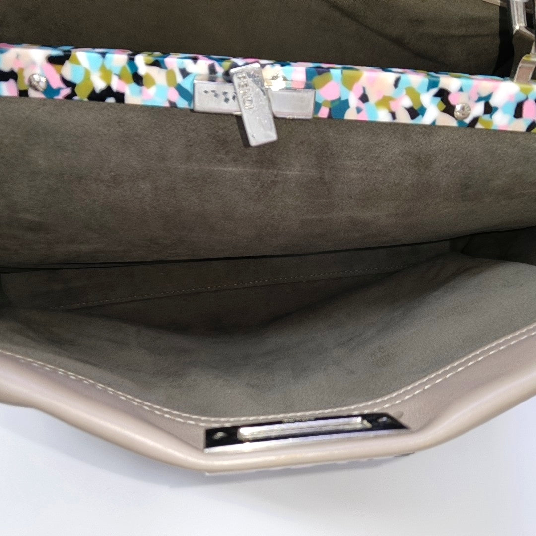 Peekaboo Large Calfskin Gray