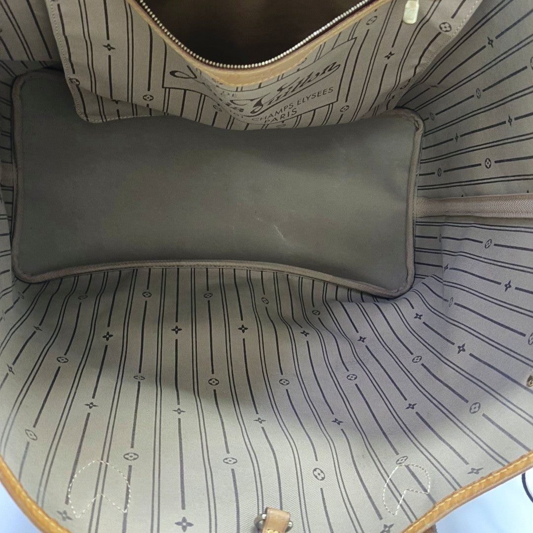 NEVERFULL GM Monogram Coated Canvas Brown