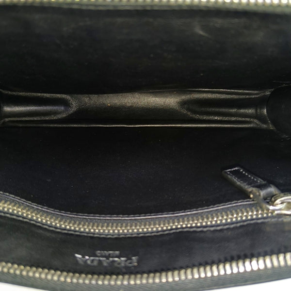 Saffiano Calfskin Clutch Black