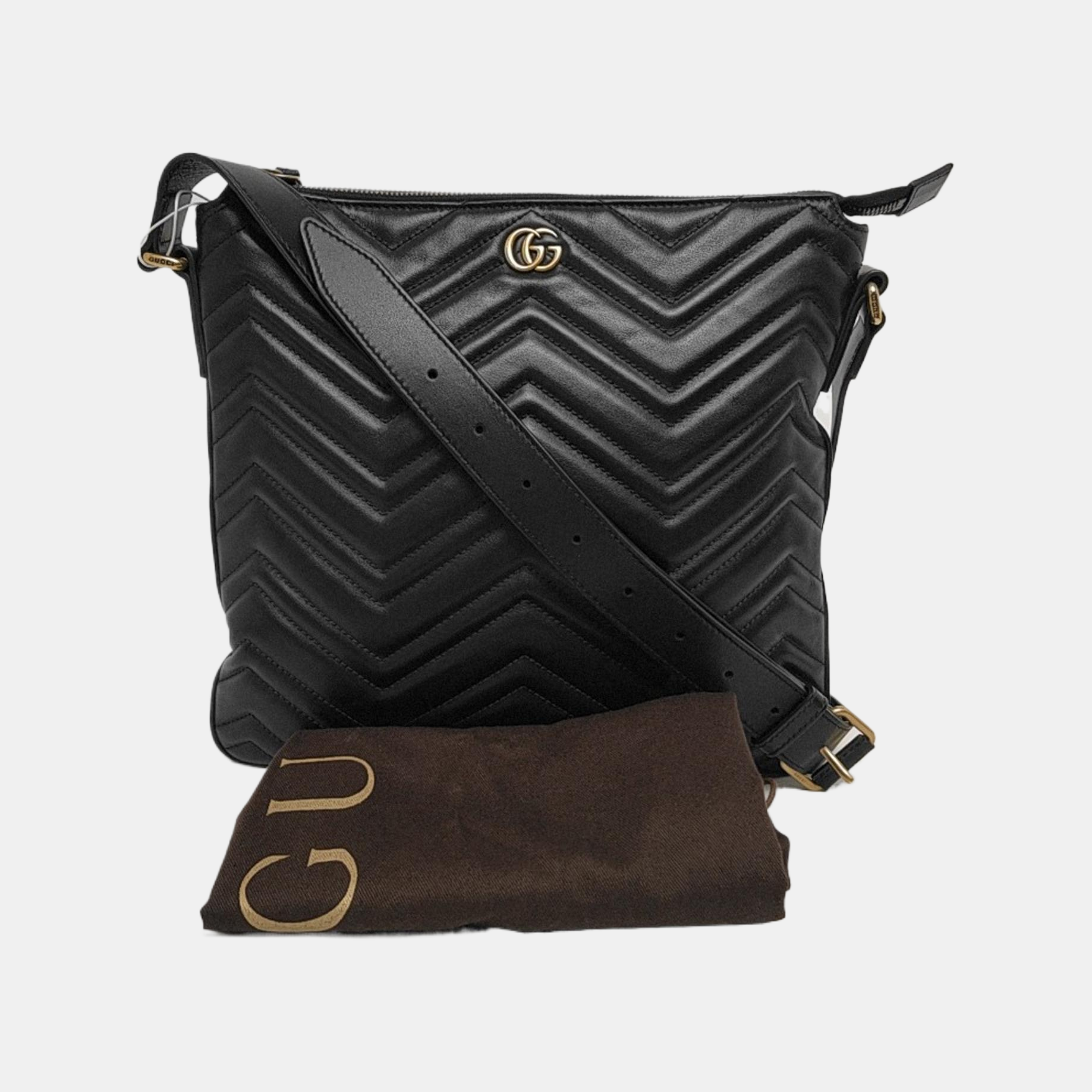 Authenticated pre-owned  GG Marmont Quilted Calfskin Black - Tote Bag at Looply