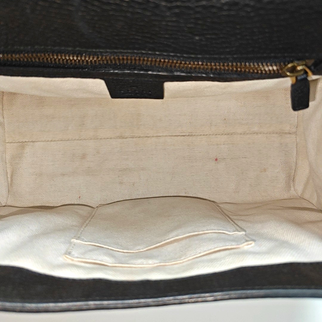 GG Marmont Top Handle Large Calfskin Black