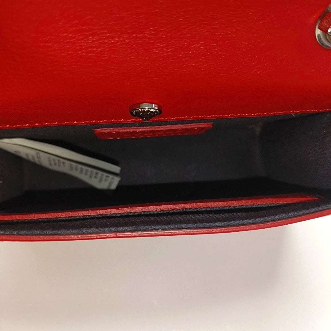 Calfskin Shoulder Bag Mini Red